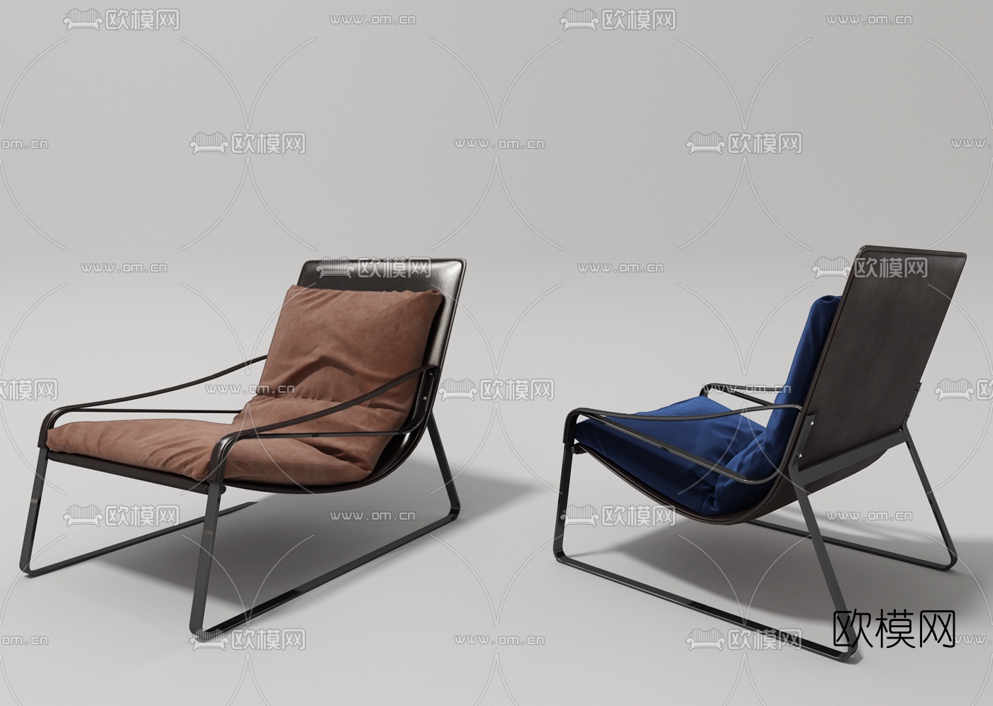后现代休闲躺椅3d模型