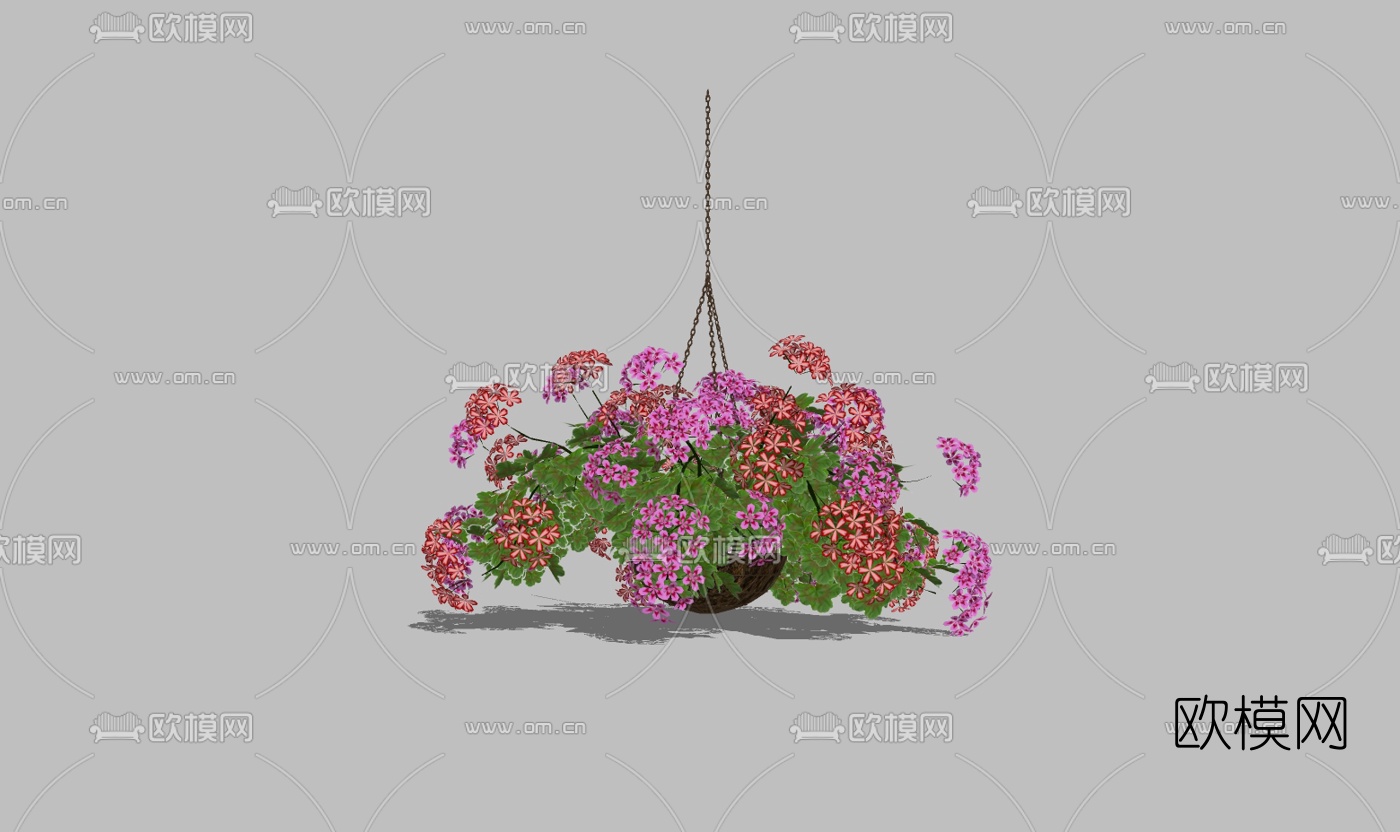 现代花篮免费su模型下载