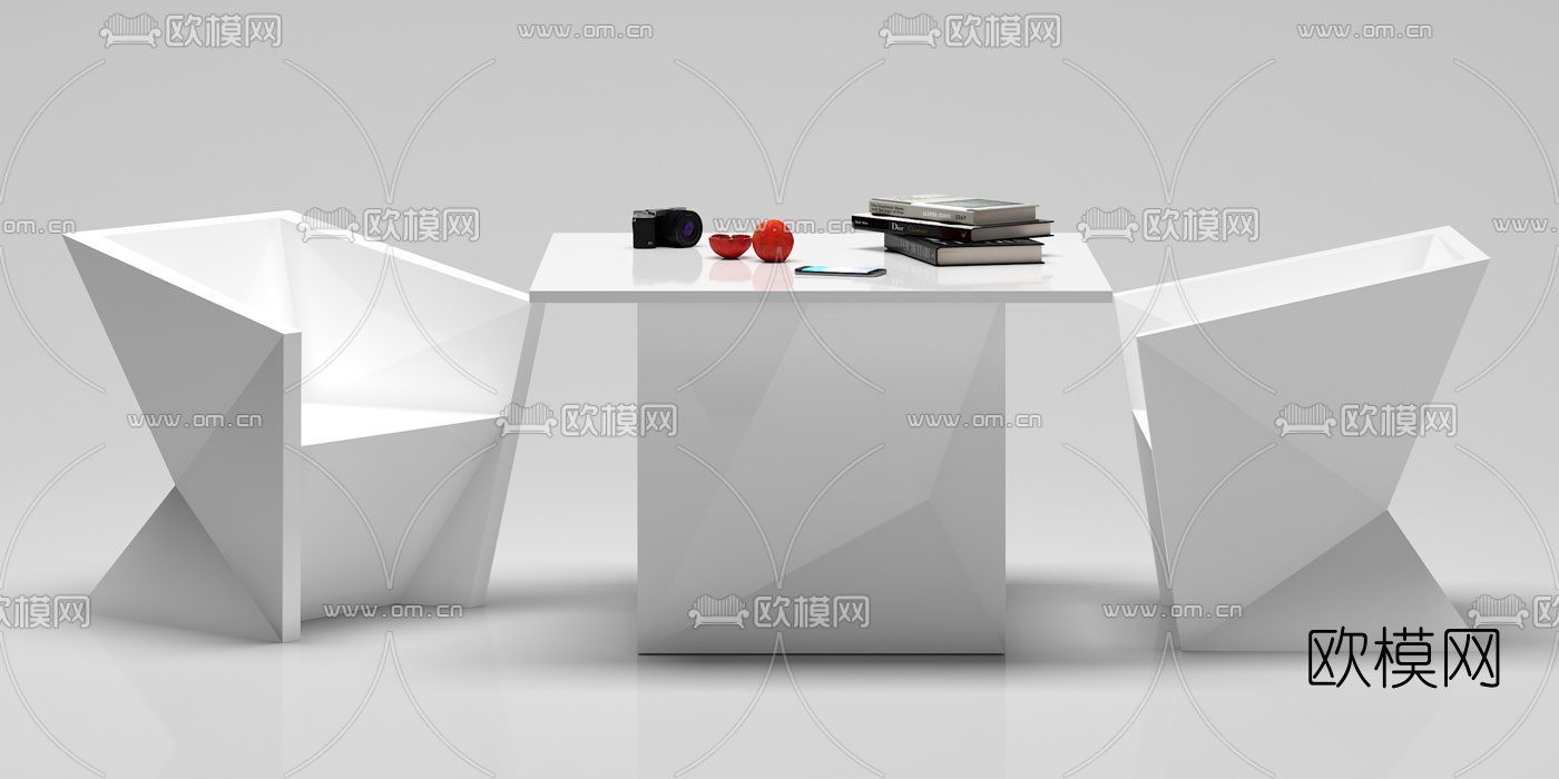 现代休闲桌椅3d模型