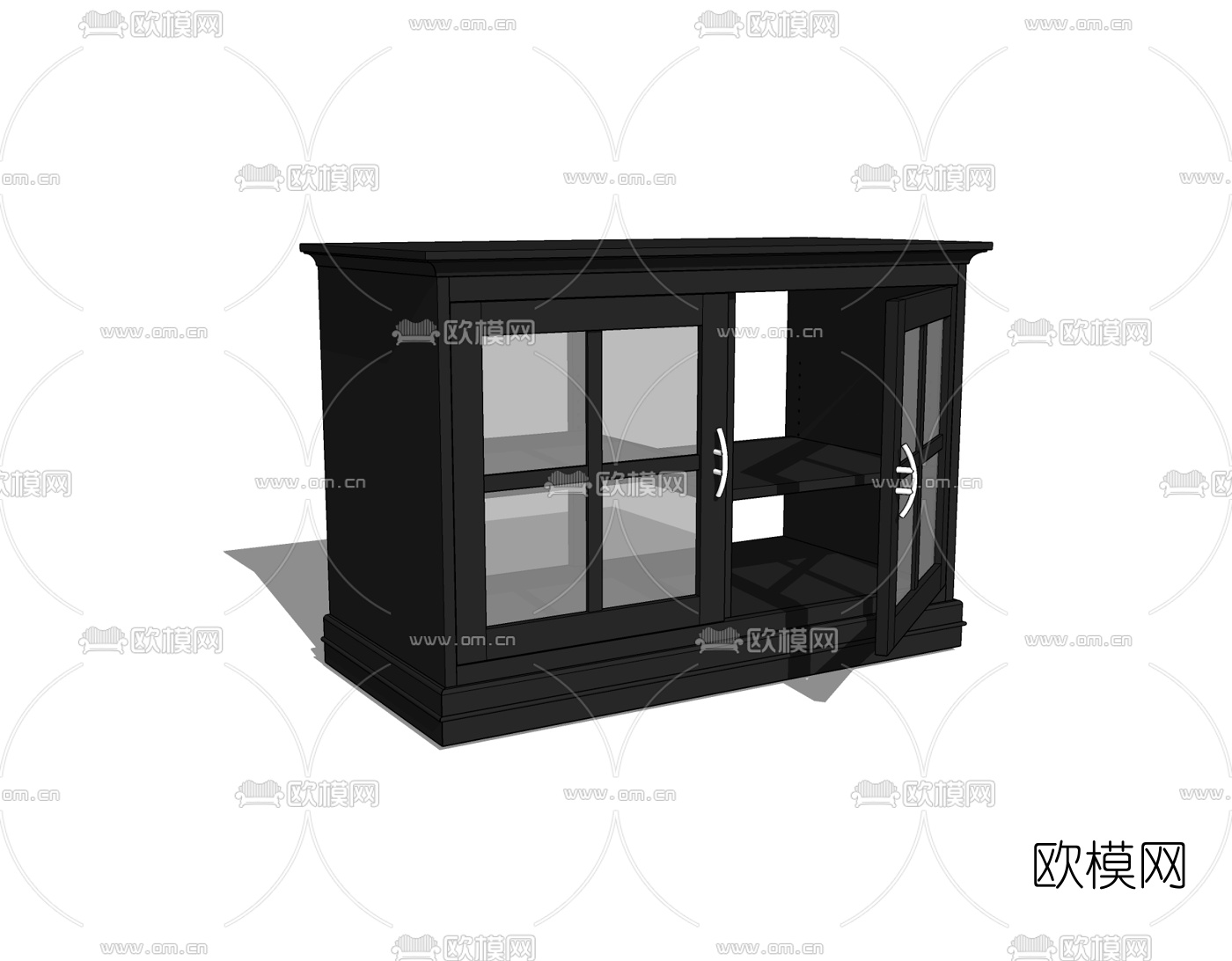 美式酒架免费su模型下载