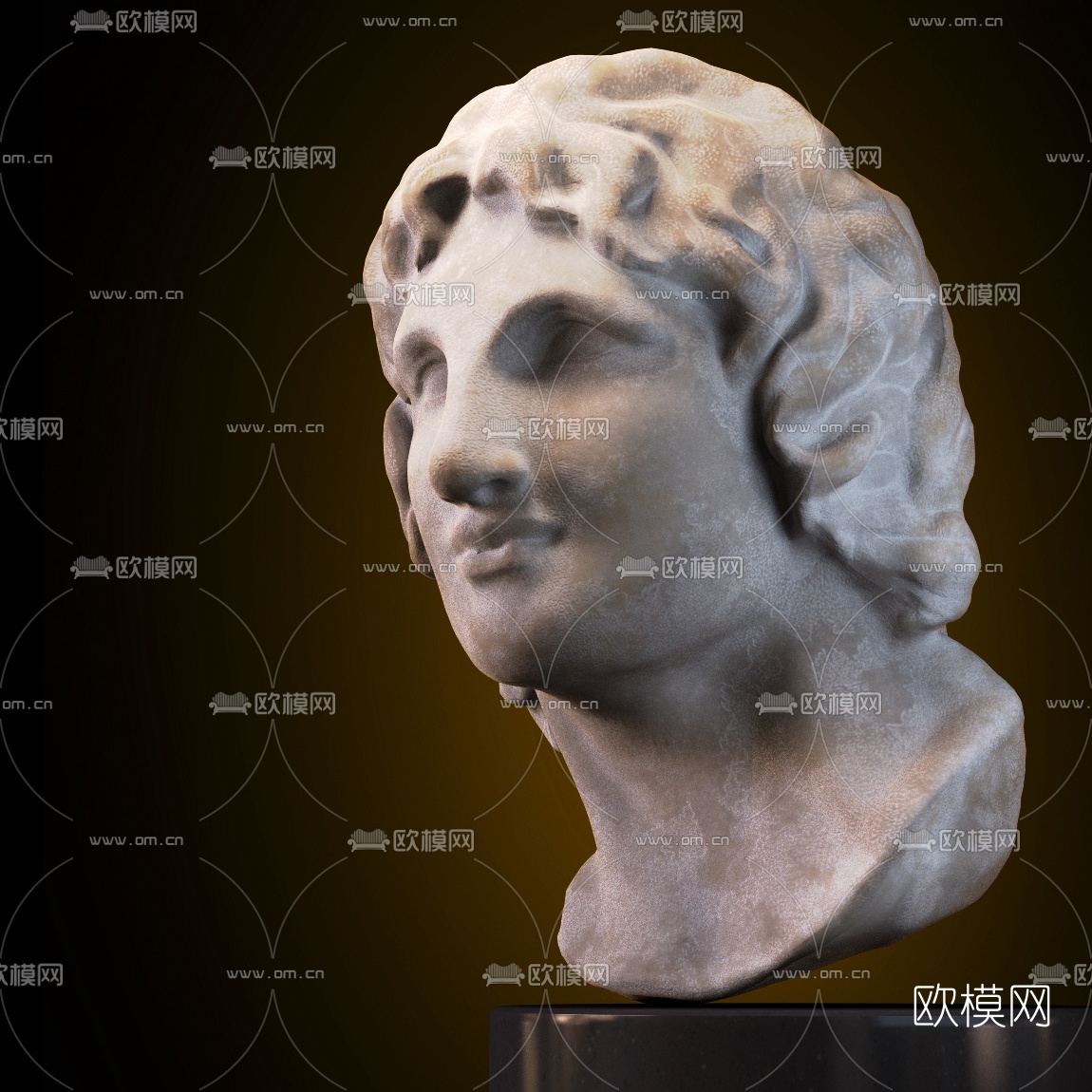 欧式人物头像雕塑摆件3d模型下载_ID11972790_3dmax免费模型-欧模网