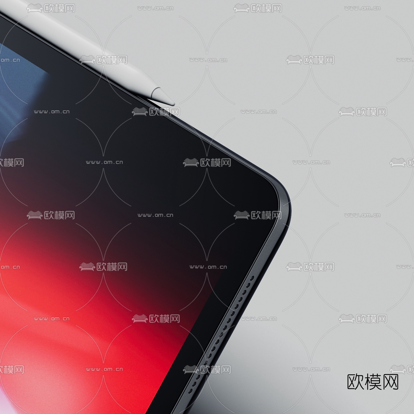 现代苹果ipad电脑3d模型