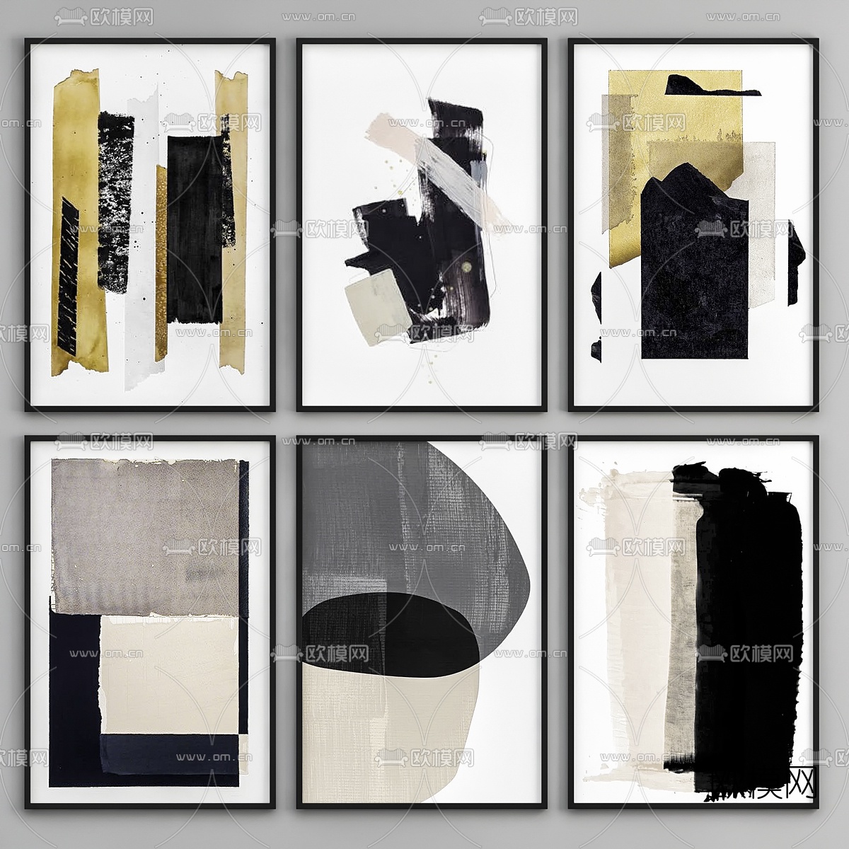 后现代装饰挂画3d模型下载