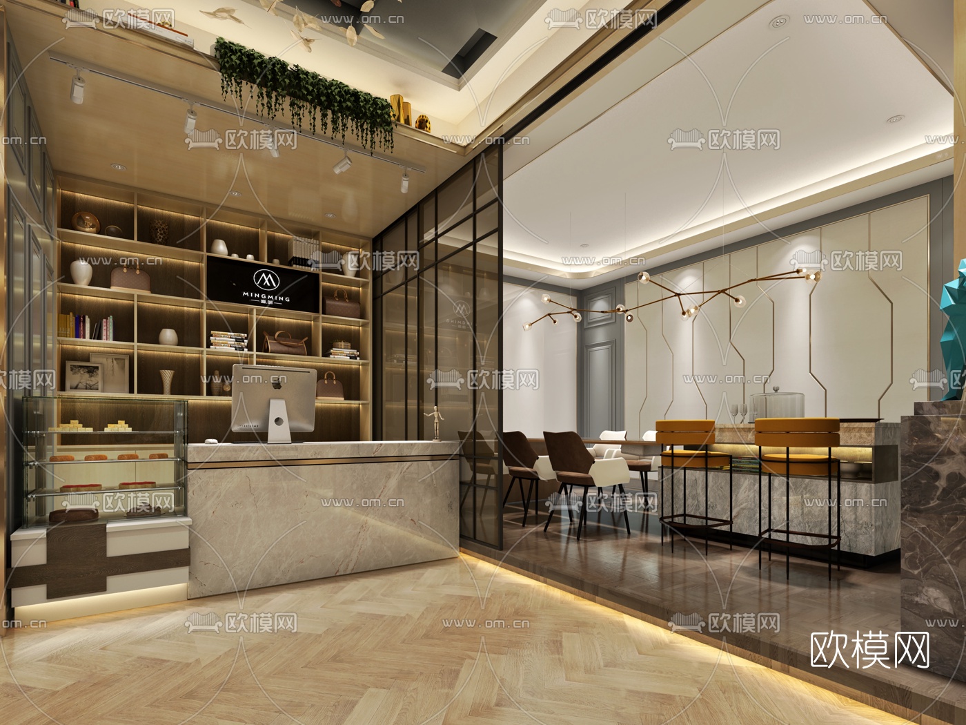 现代轻奢服装店3D模型