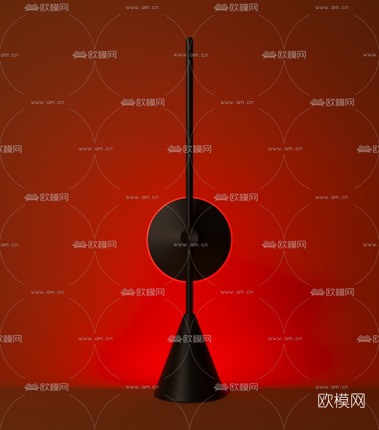 现代简约落地灯3d模型下载