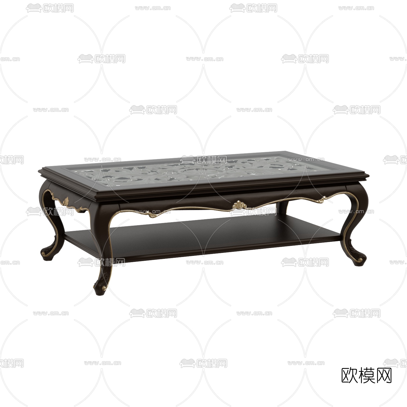 欧式实木茶几3d模型-免费3dmax模型库-欧模网