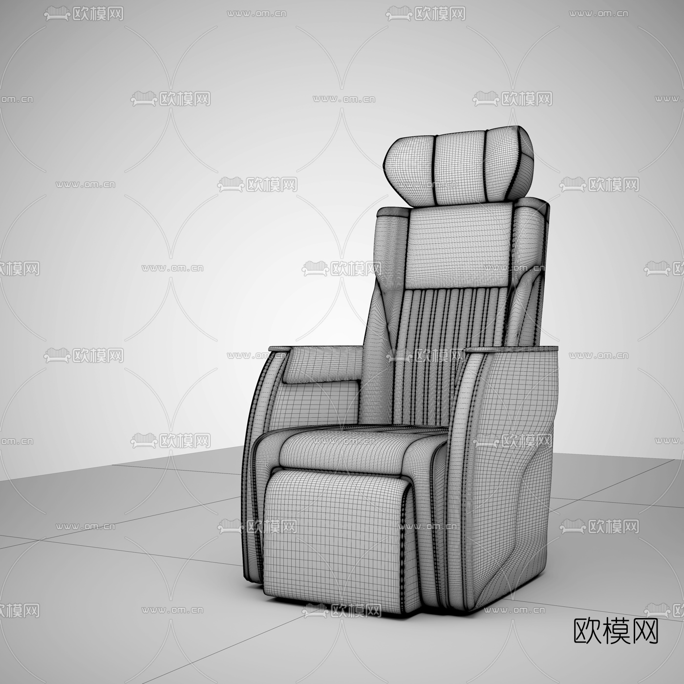 现代按摩椅3d模型下载（渲染图2）