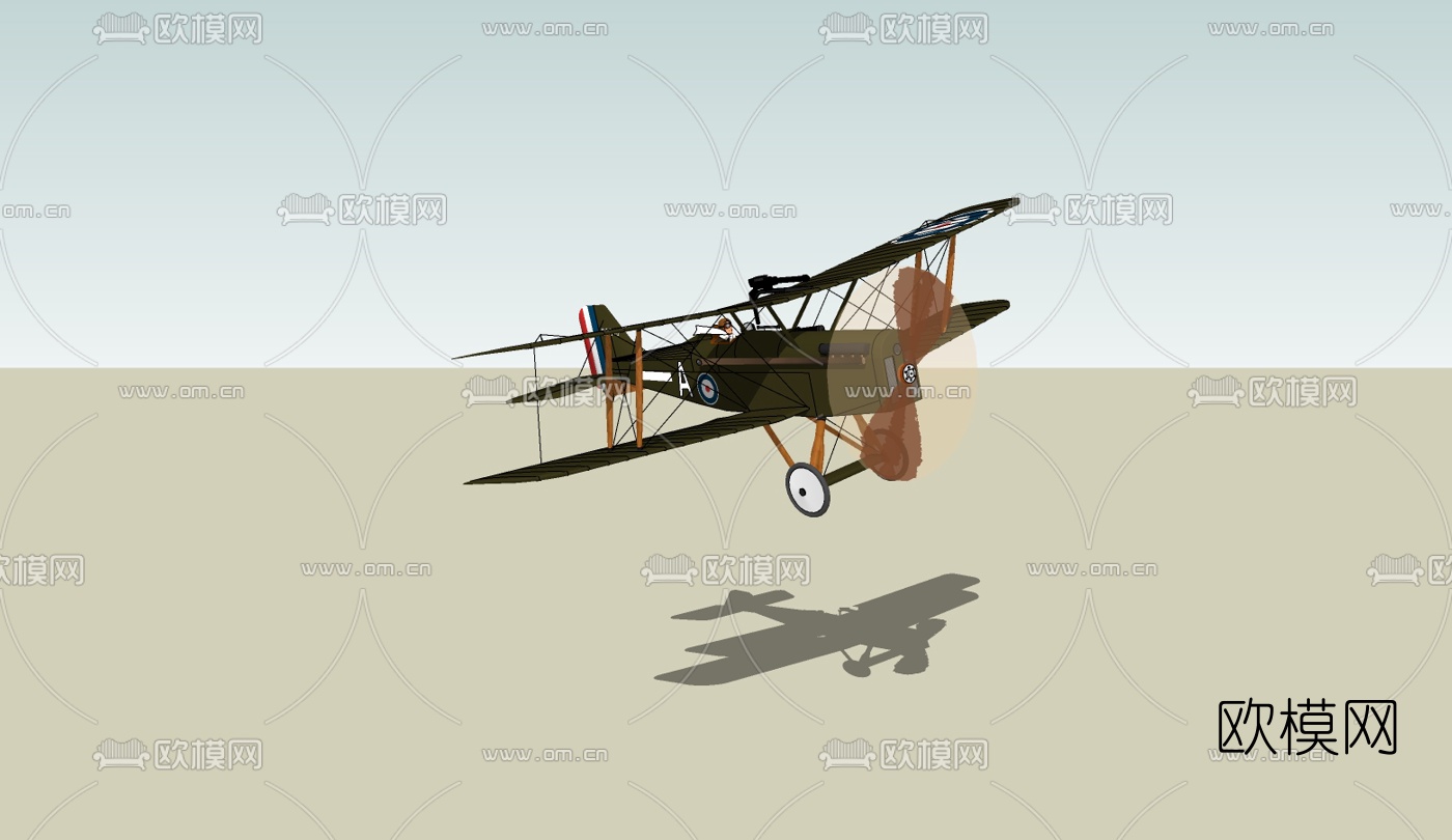 现代飞机免费su模型下载（渲染图3）