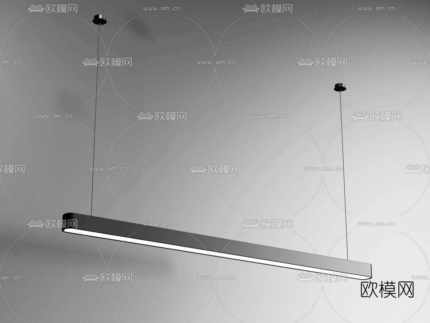 现代办公吊灯组合3D模型下载（渲染图4）