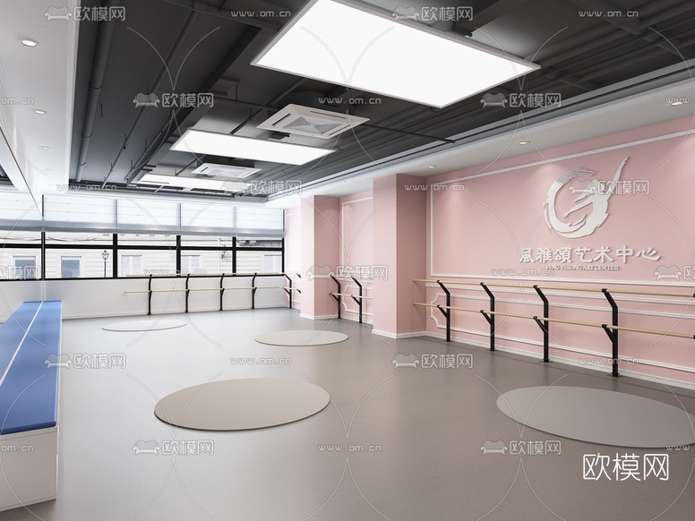 现代艺术中心舞蹈室3d模型下载(渲染图2)