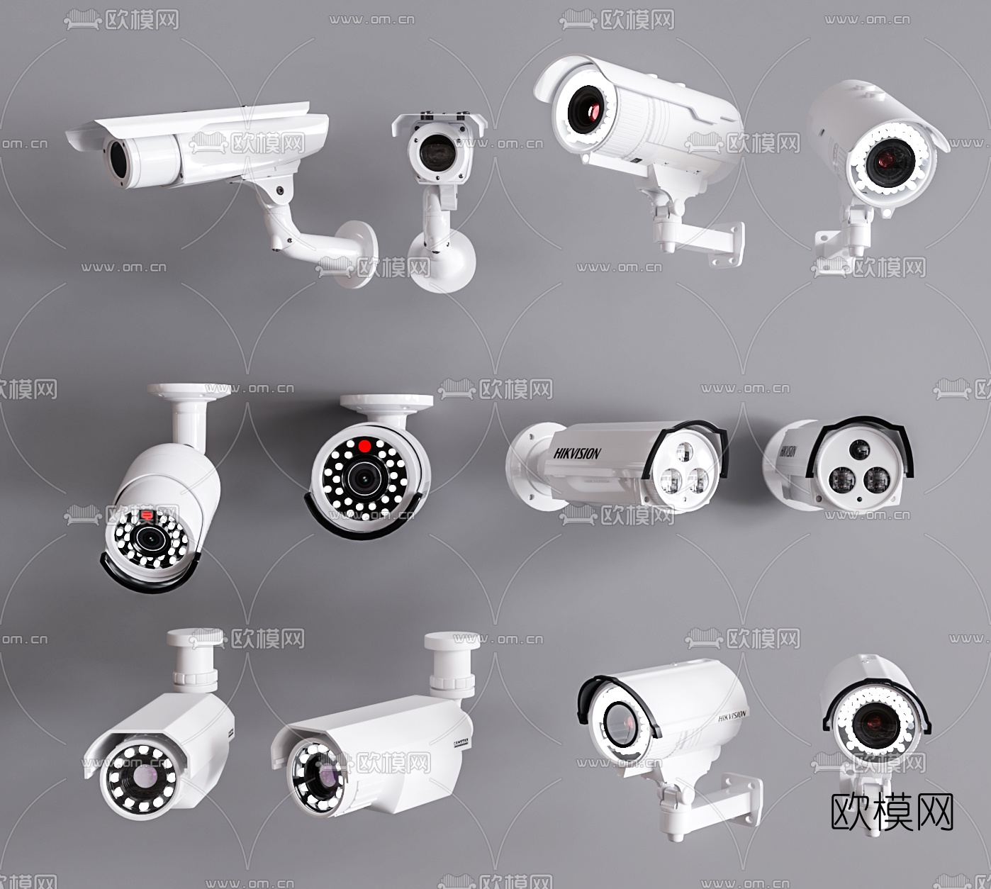 现代监控摄像头3d模型下载