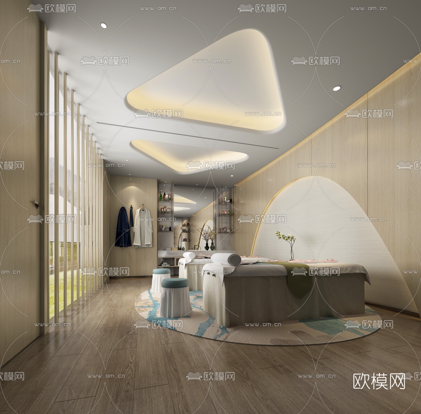 现代美容养生SPA会所护理房3d模型