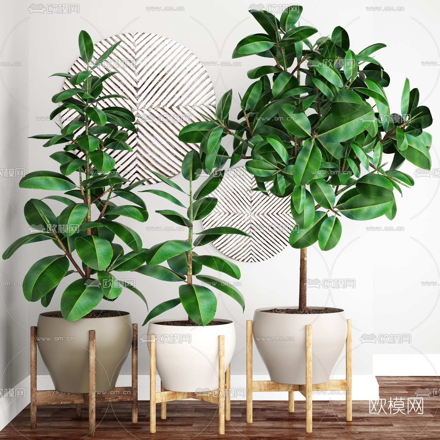 现代绿植盆栽3D模型
