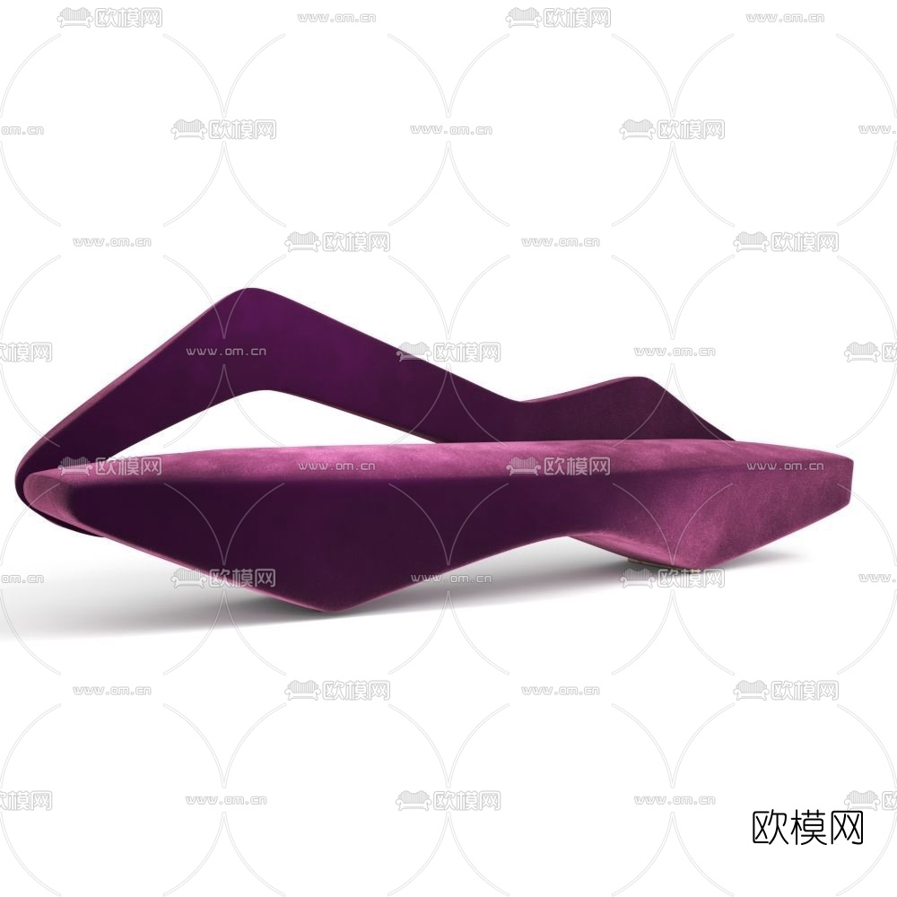 现代布艺异形沙发3d模型