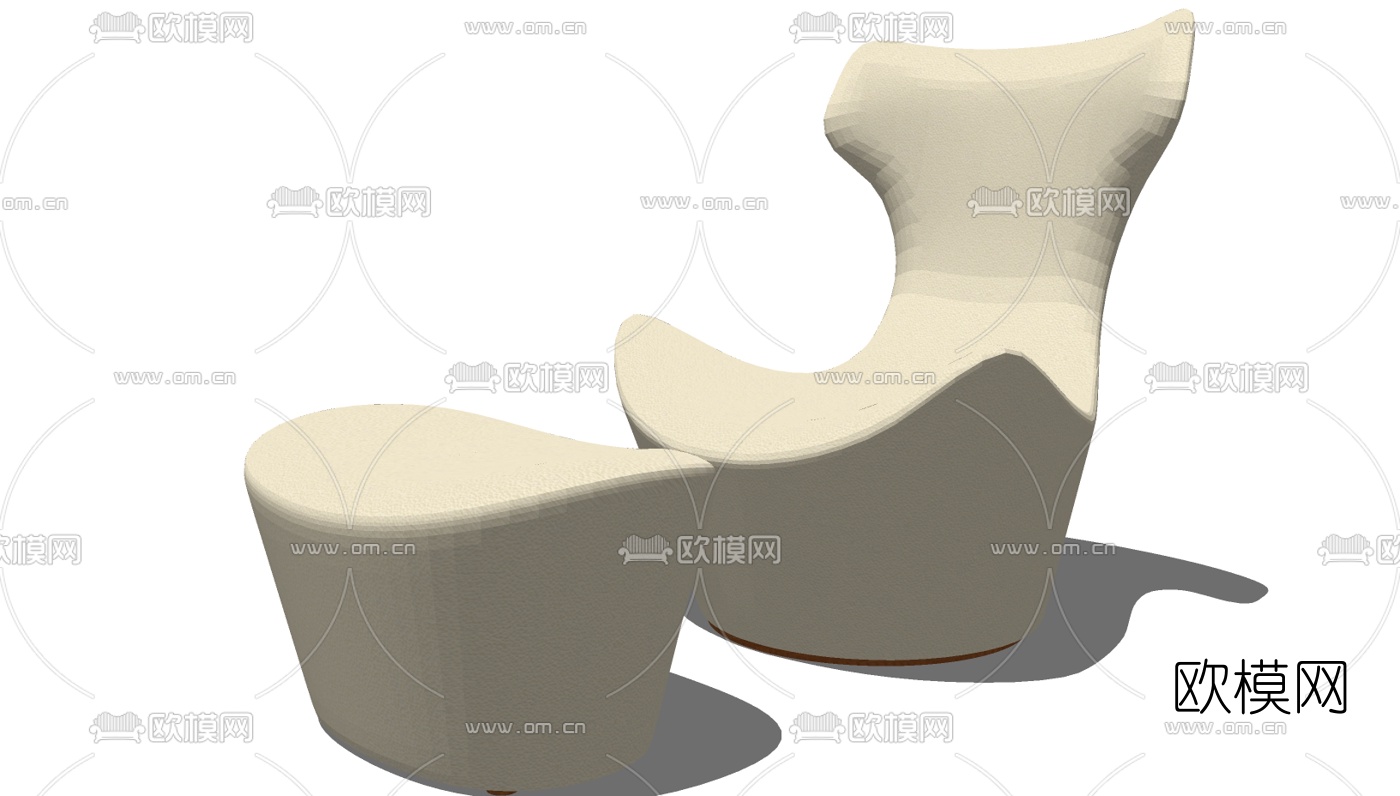 现代休闲椅免费su模型下载