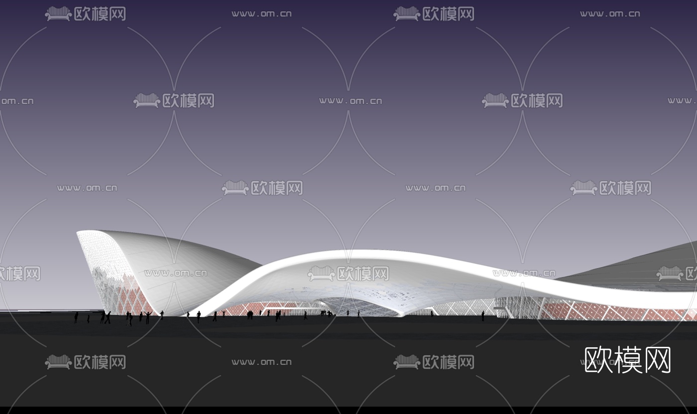 现代博物馆su模型下载（渲染图5）