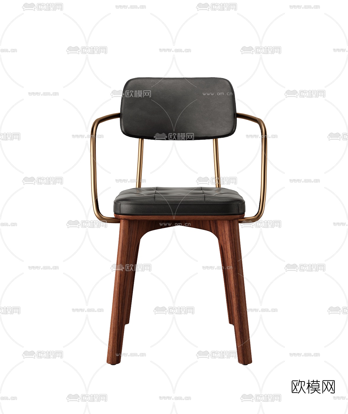 北欧实木单椅组合3D模型下载（渲染图5）