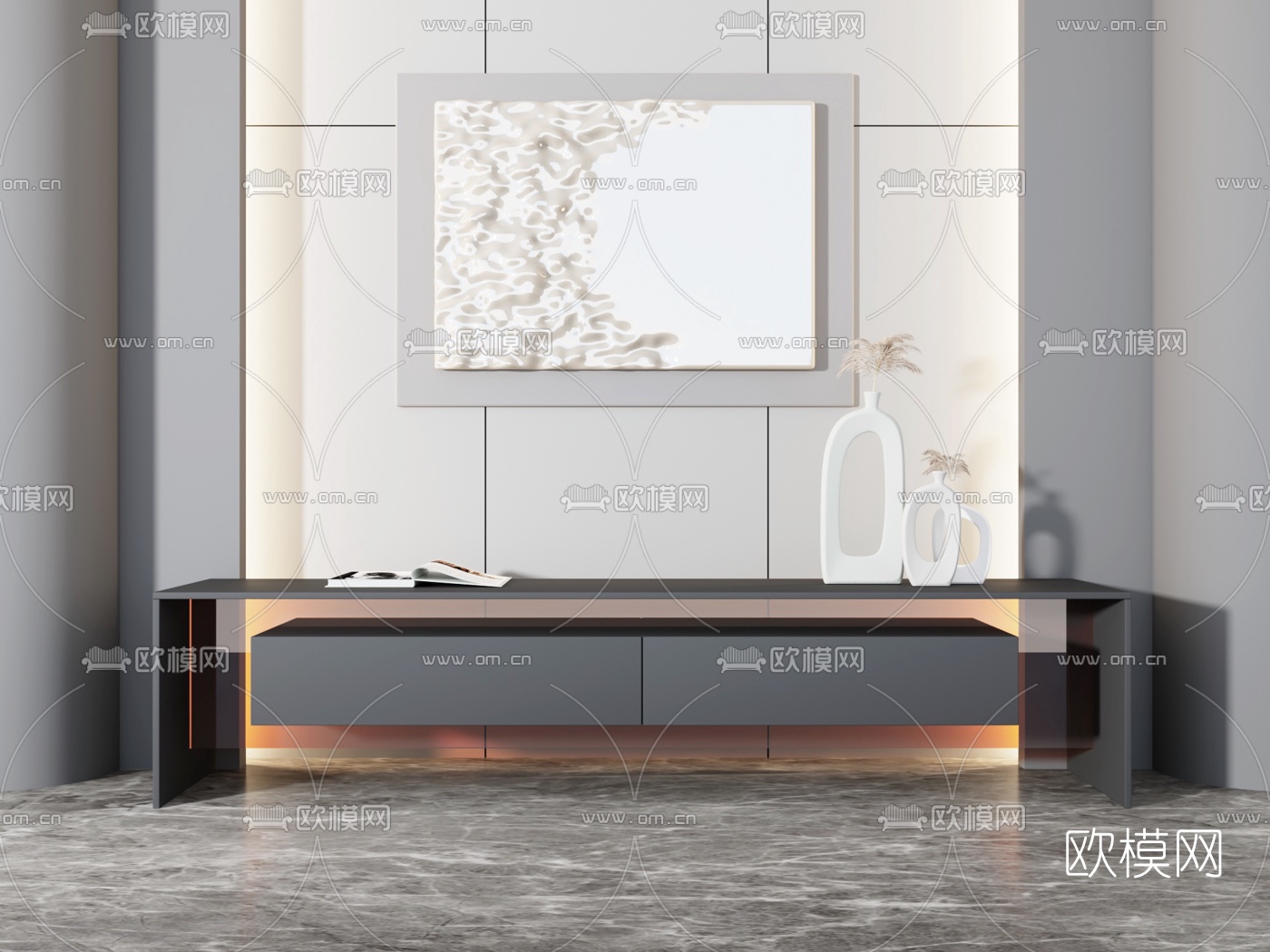 后现代电视柜3d模型