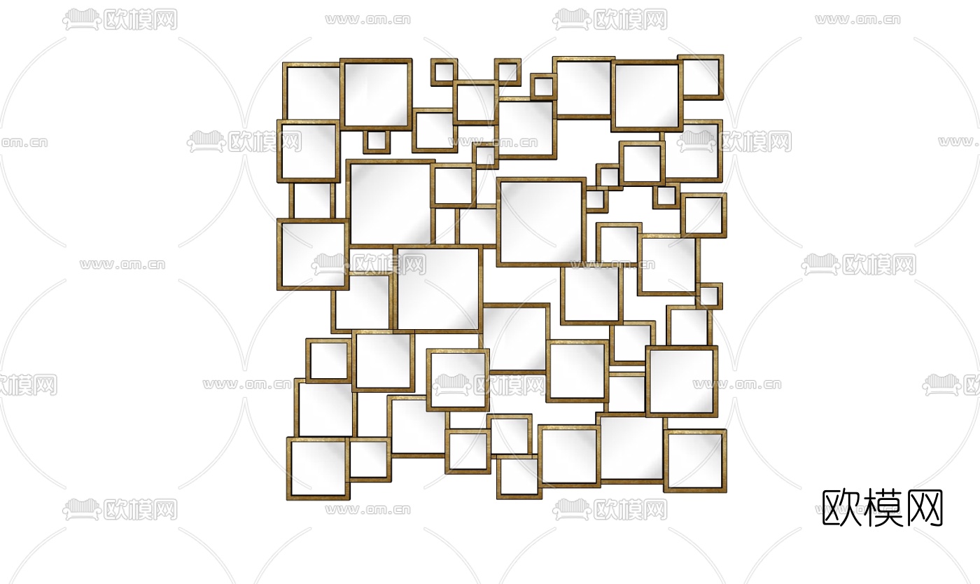 现代装饰镜子免费su模型下载