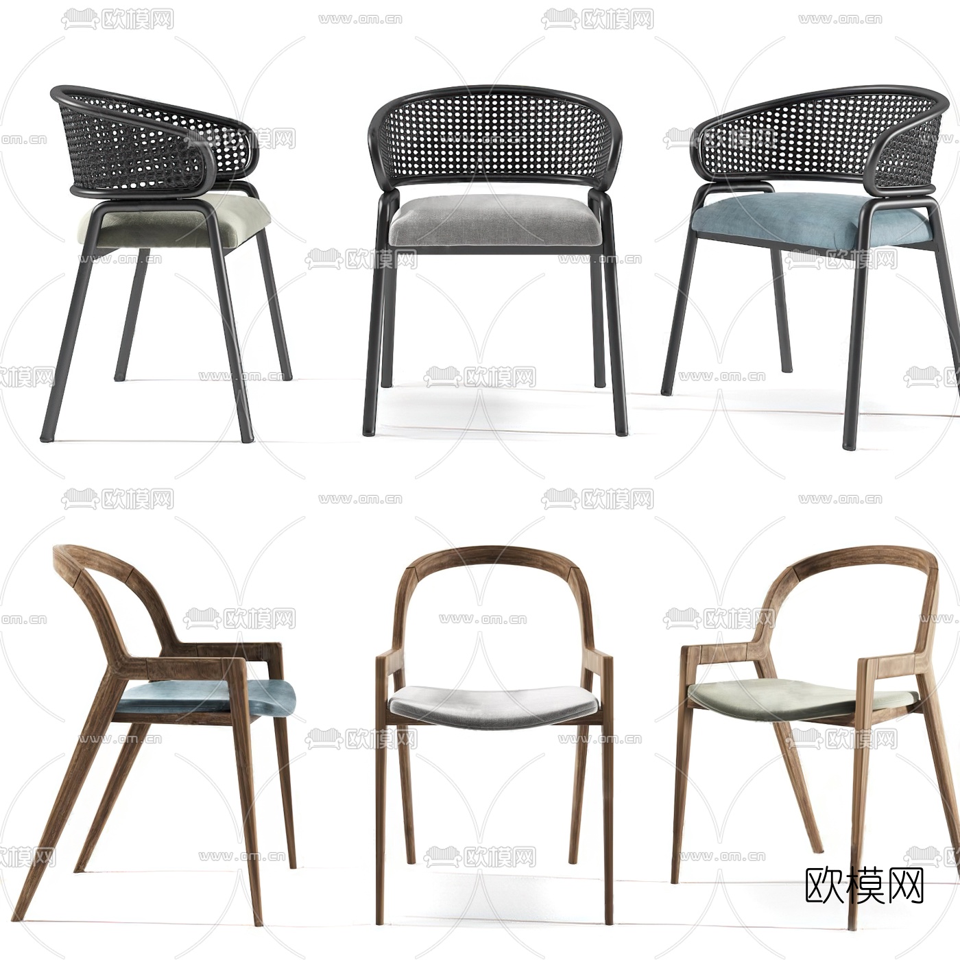 北欧编制户外休闲椅3d模型下载