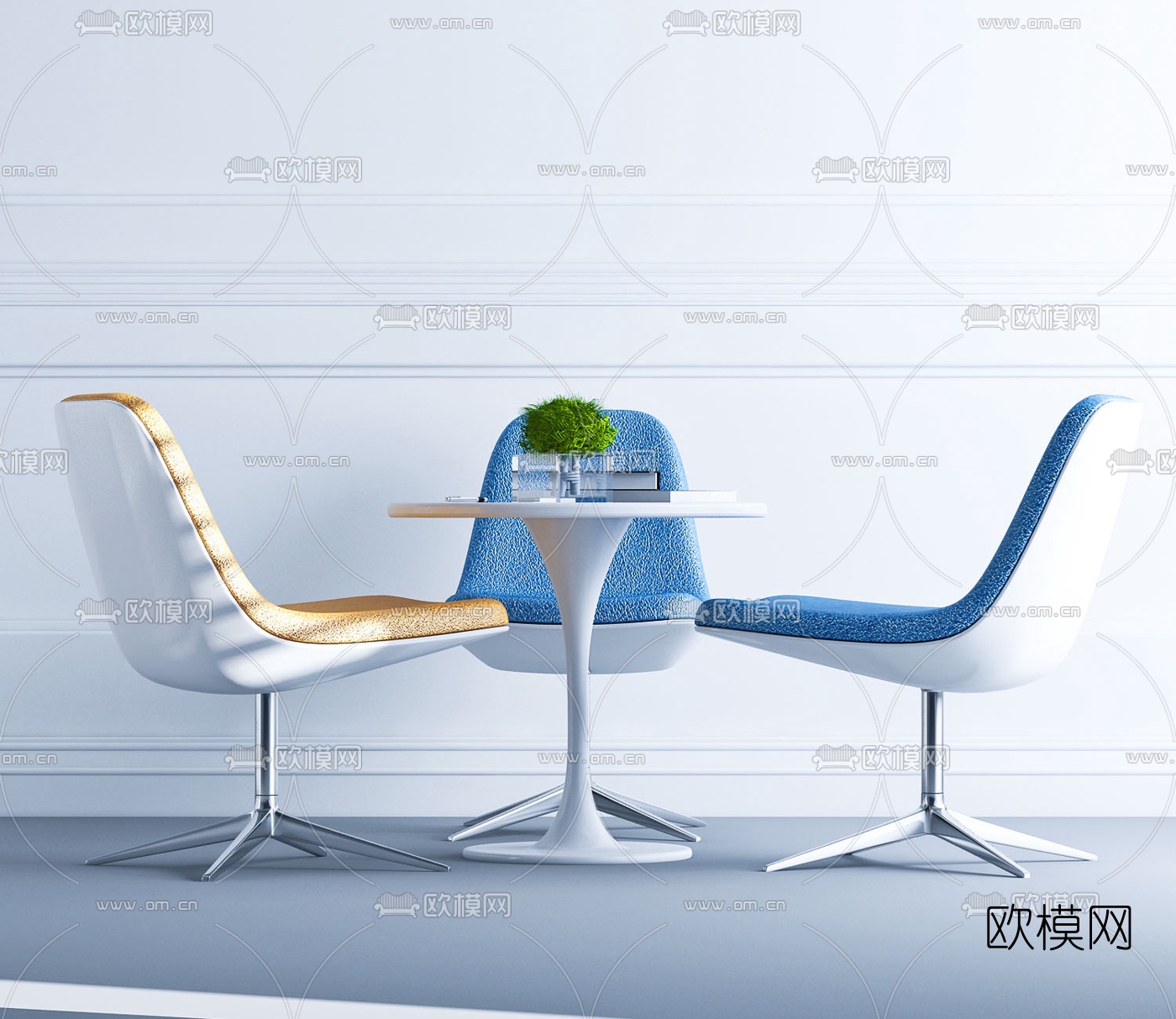 现代休闲桌椅3d模型