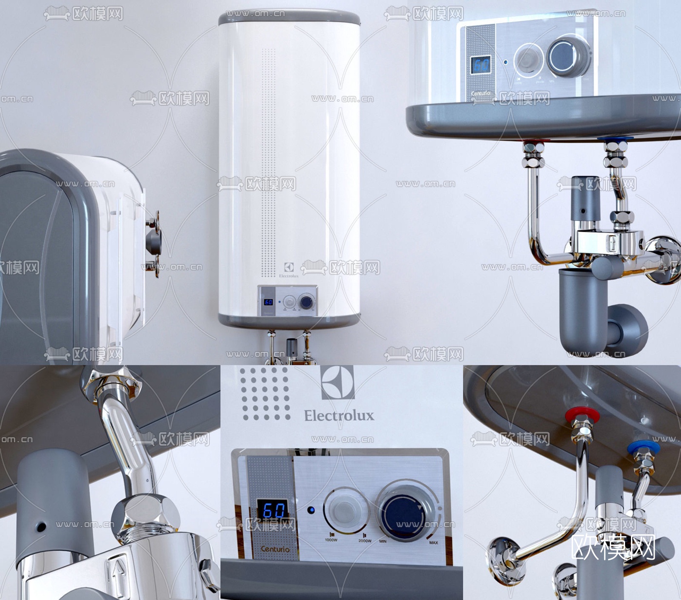 现代热水器3D模型