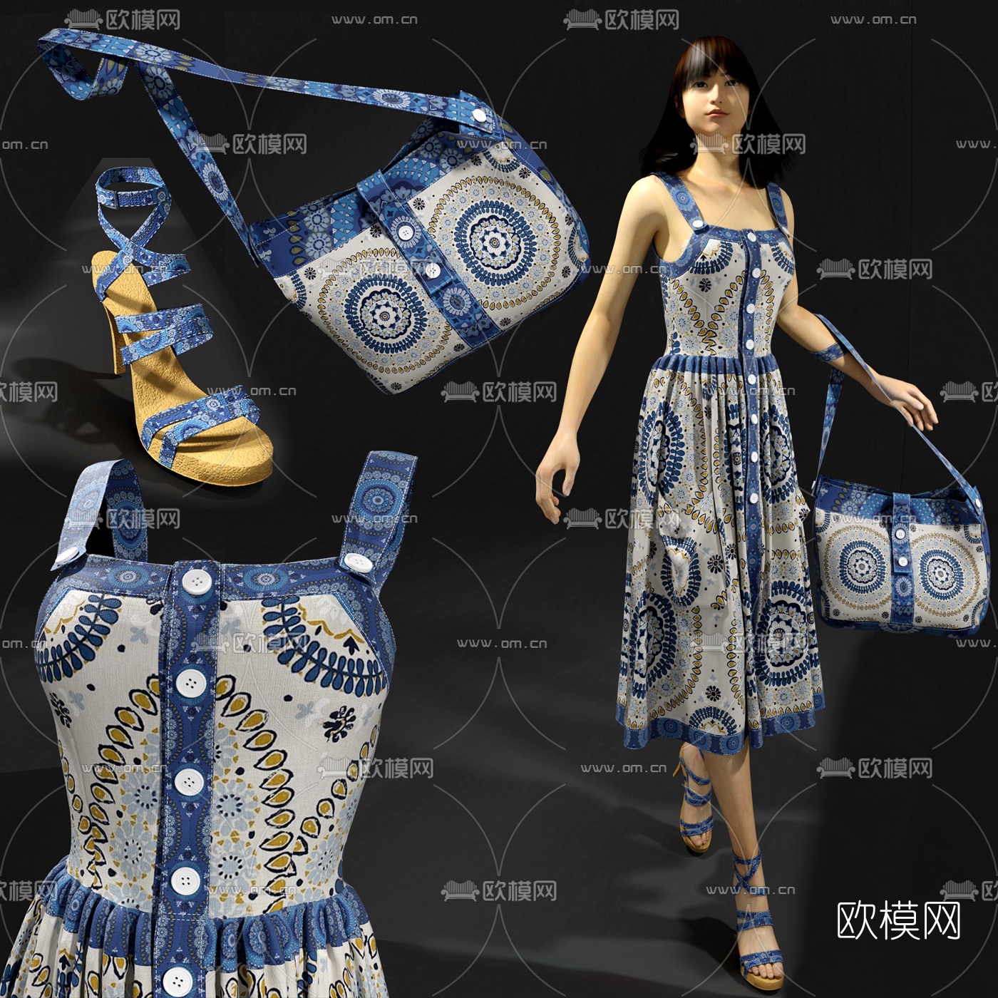 现代人物模特3D模型