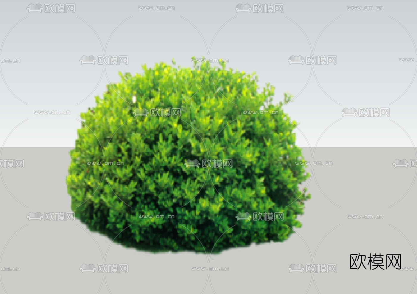 现代2d灌木组件免费su模型下载
