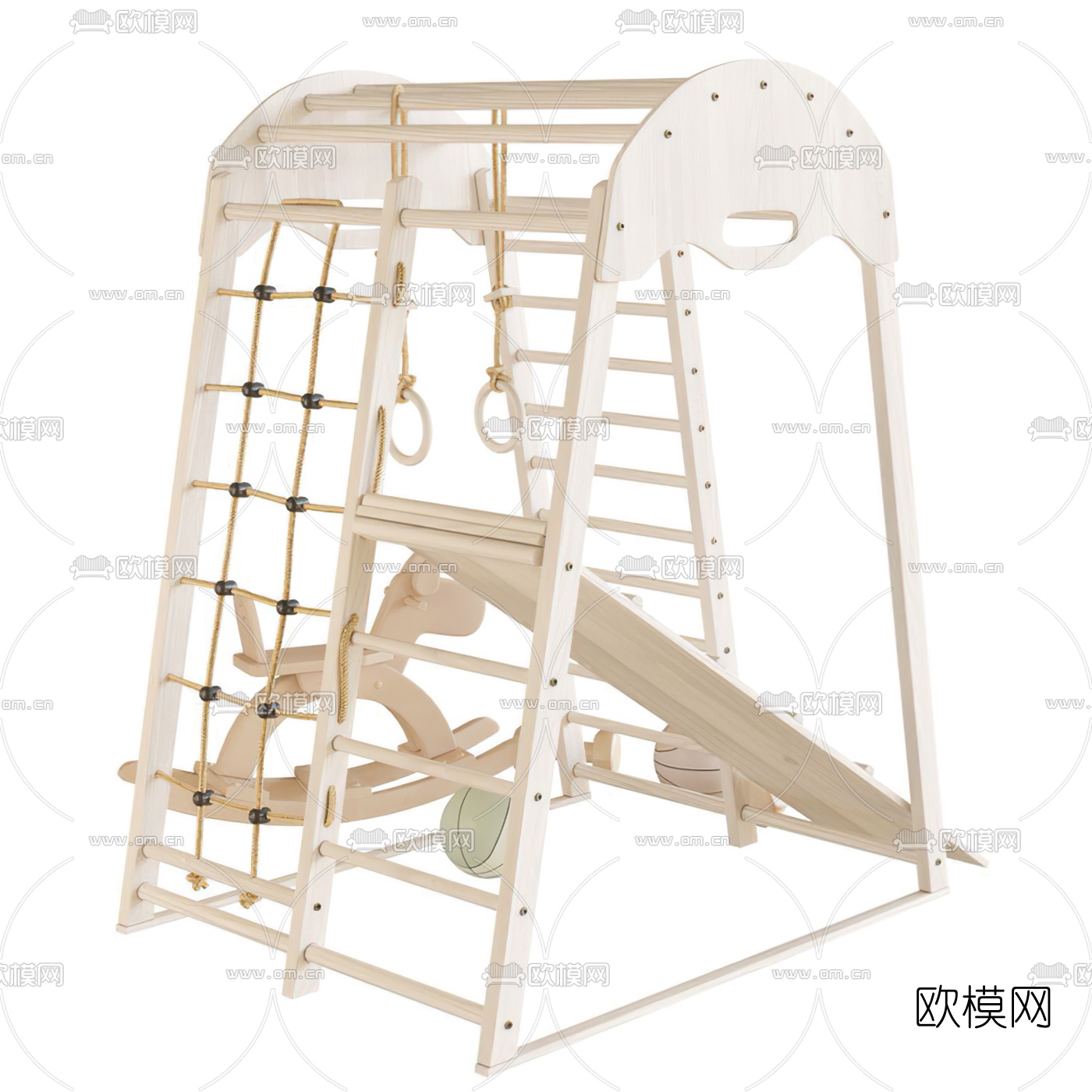 现代儿童运动器材3d模型