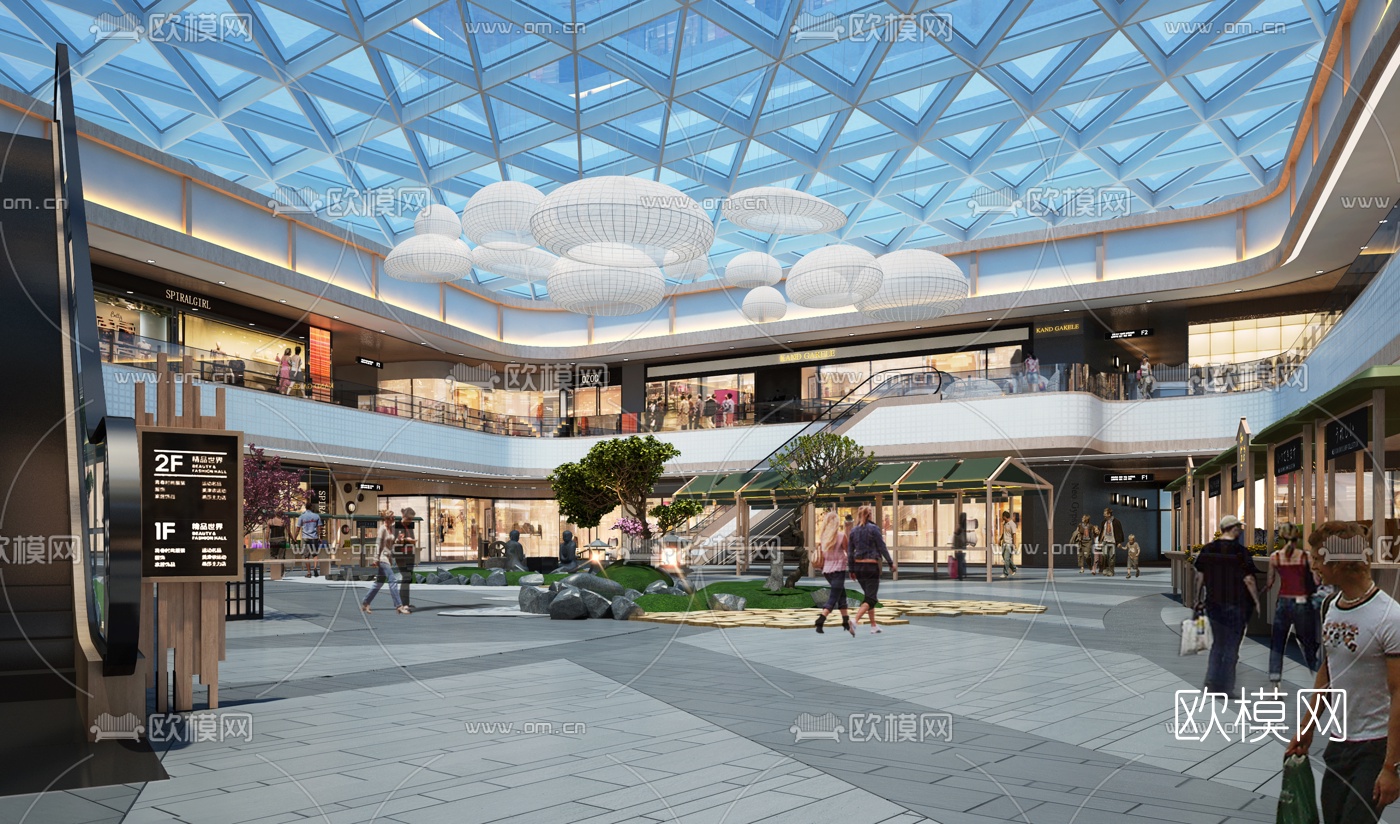 现代商场3D模型