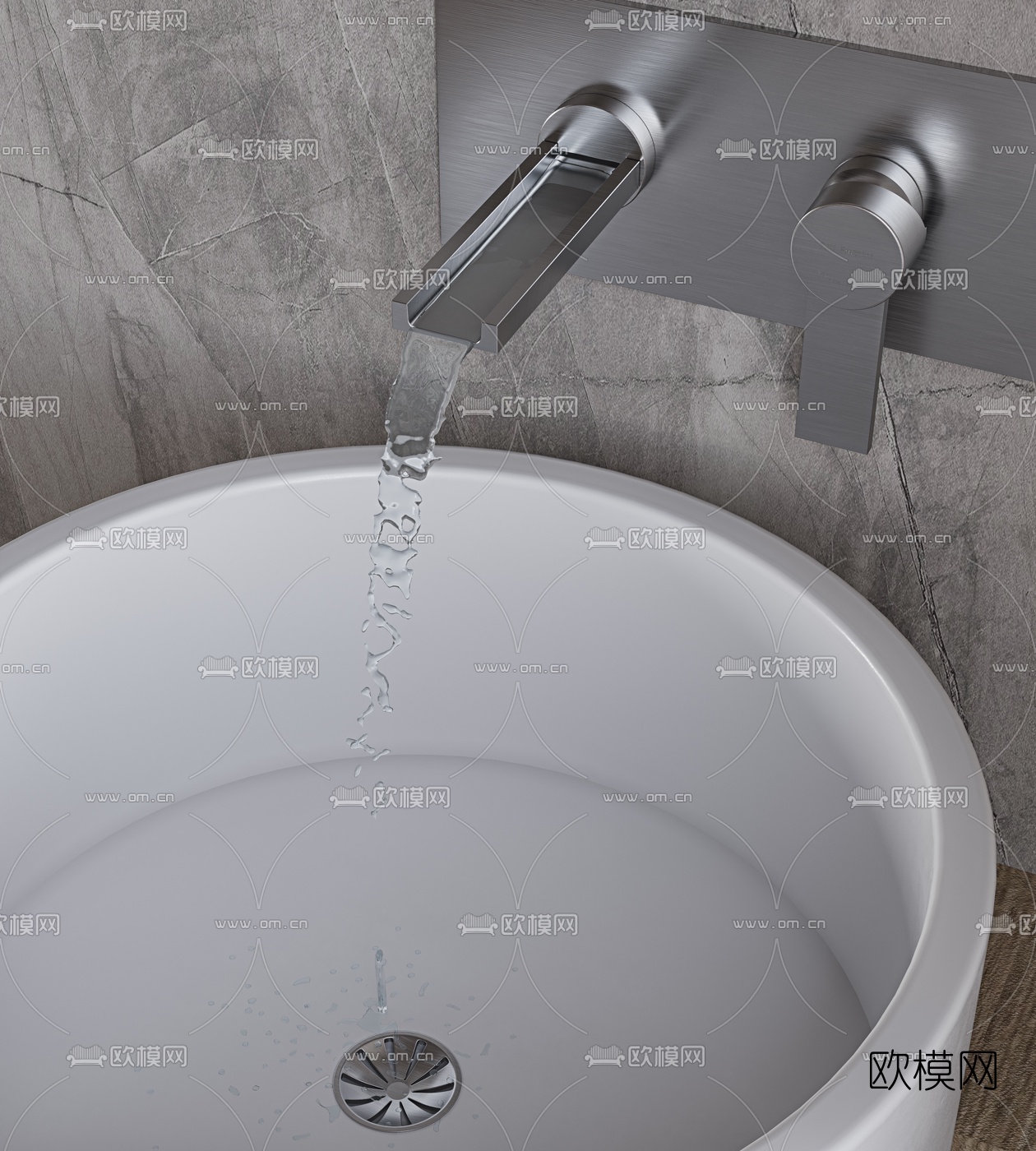 现代复式客厅餐厅3d模型