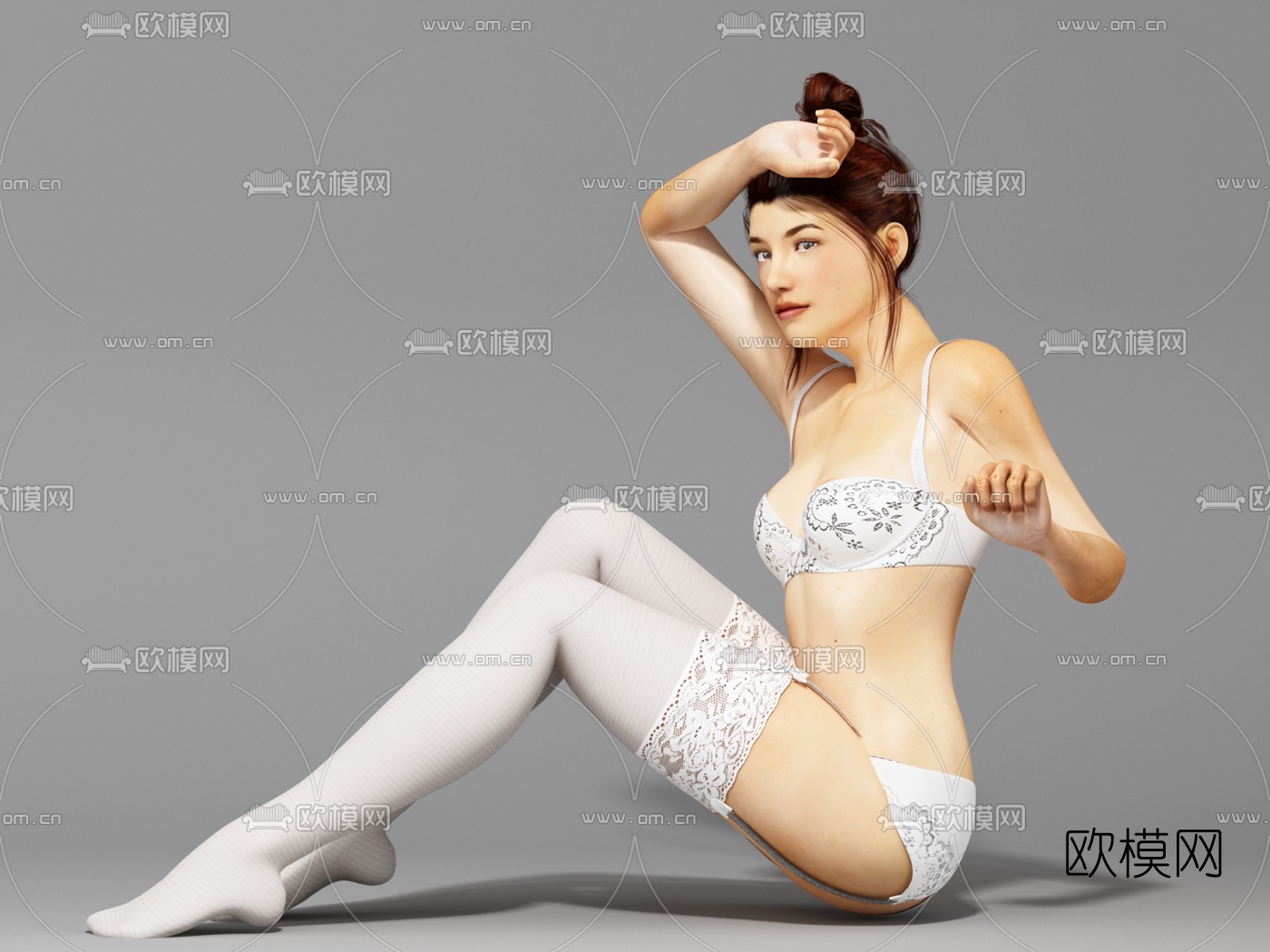 现代人物模特3D模型