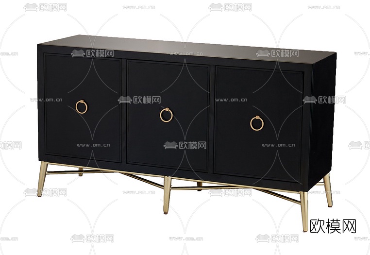现代边柜3D模型