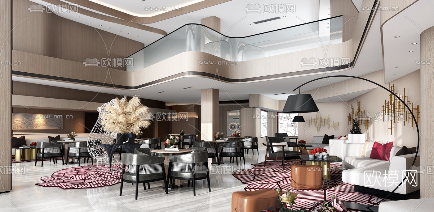 ENJOYDESIGN设计- 万科公园传奇售楼部3d模型下载（渲染图2）