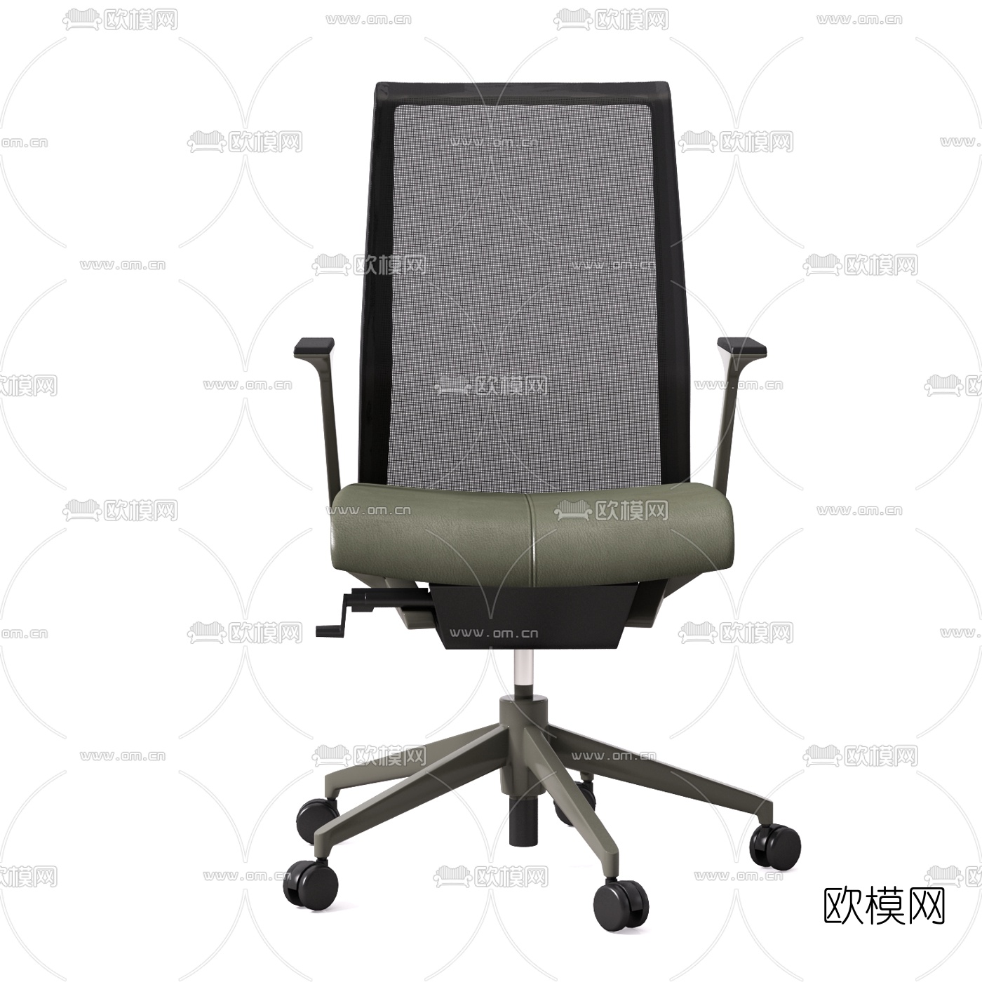 现代办公职员椅3d模型下载（渲染图2）