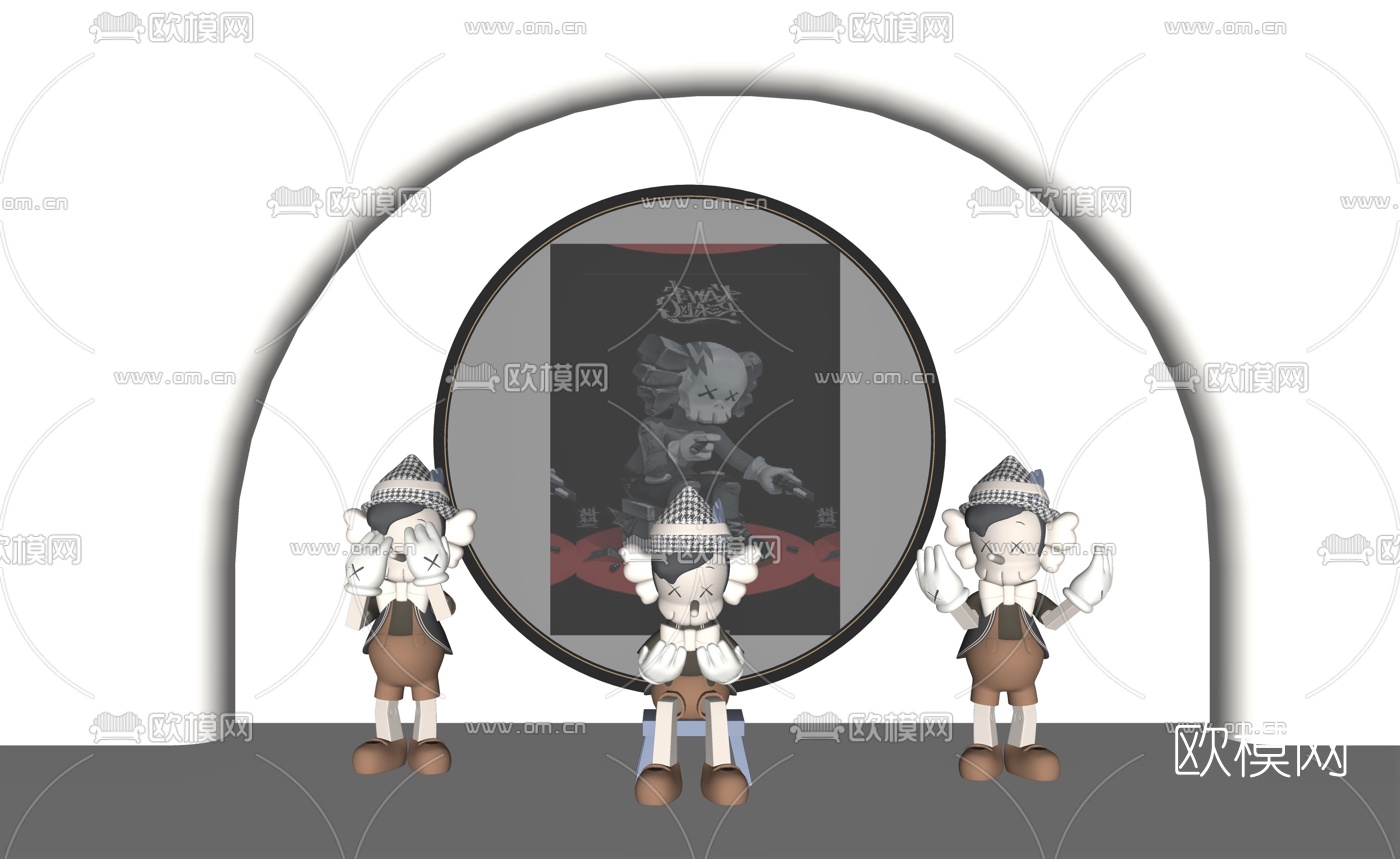 现代KAWS公仔su模型