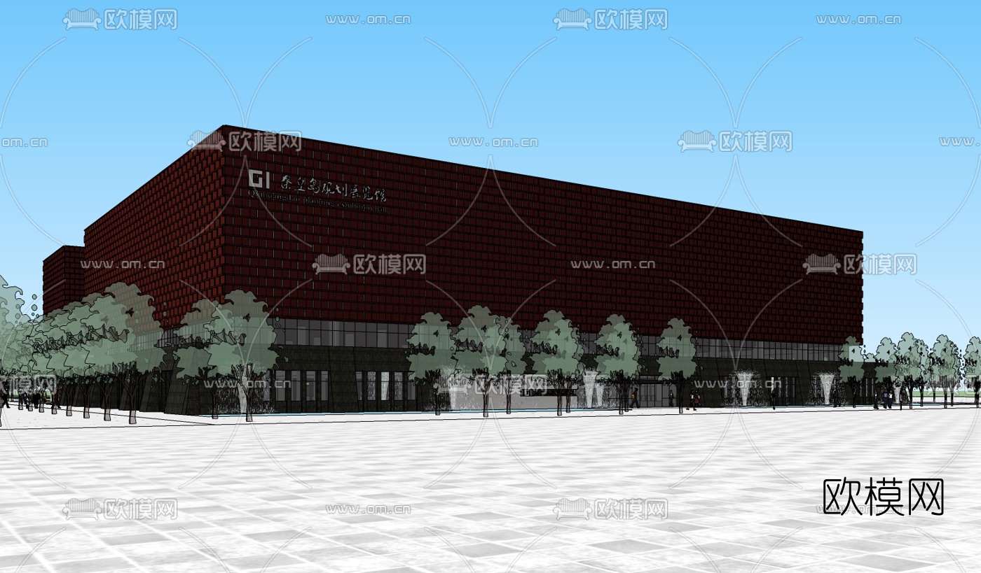 现代博物馆su模型下载（渲染图3）