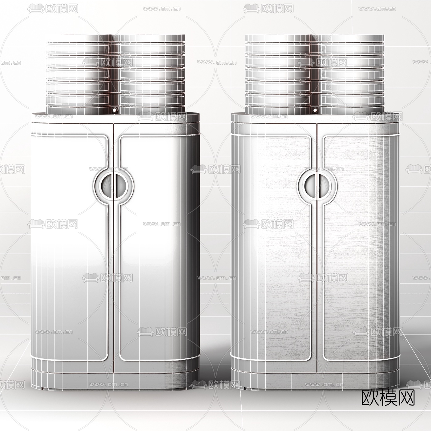 意大利DIMENSIONE CHI WING LO®品牌 新中式实木边柜3d模型