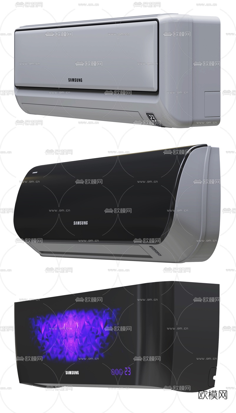 现代三星壁挂挂式空调3d模型