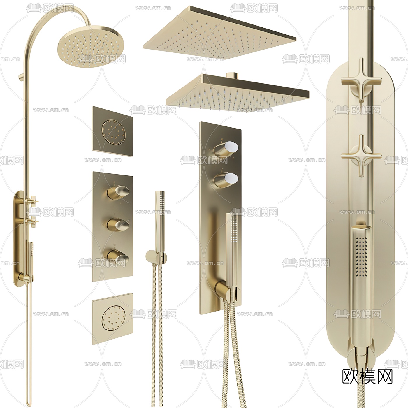 Armani 卫浴花洒3d模型下载