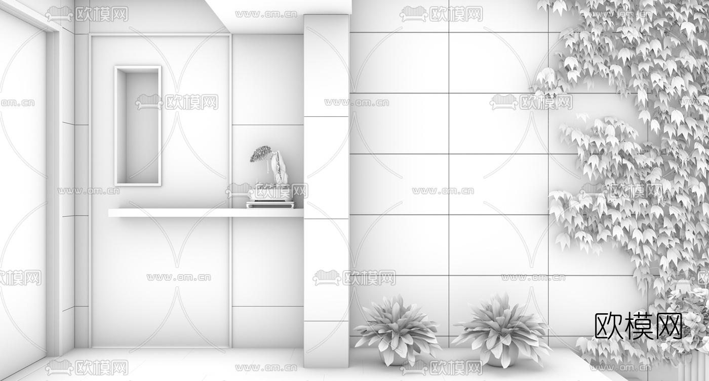新中式园艺小品3d模型