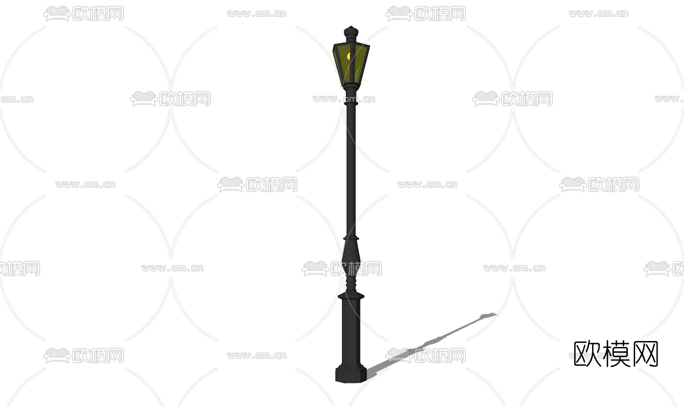 欧式花园灯路灯免费su模型下载
