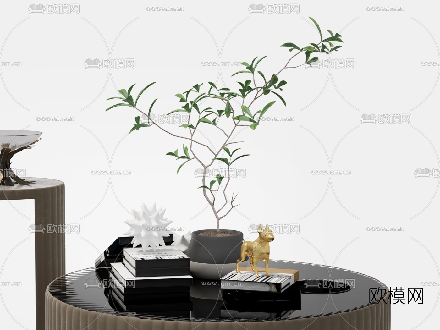 现代茶几边几3d模型