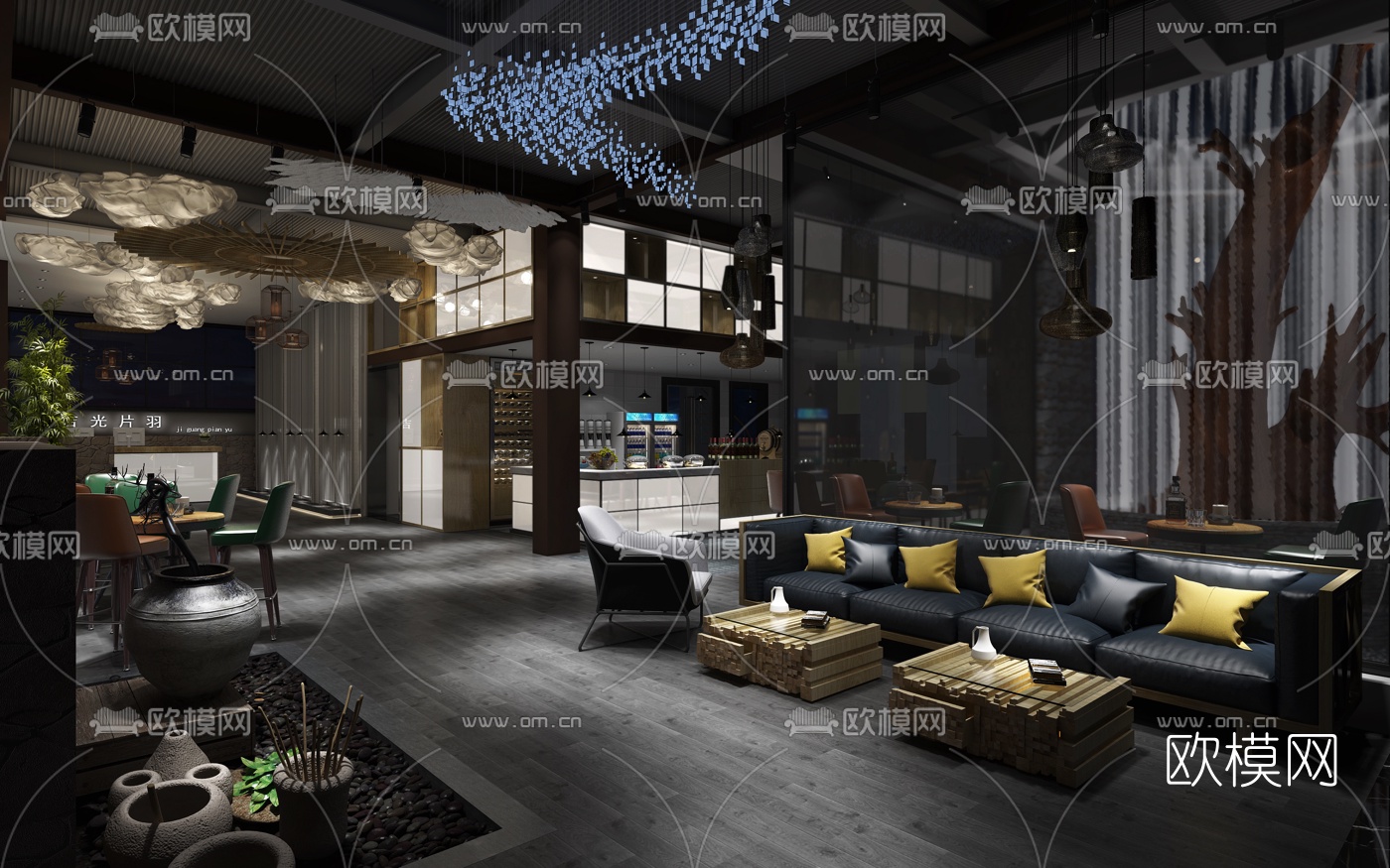 现代酒吧3D模型