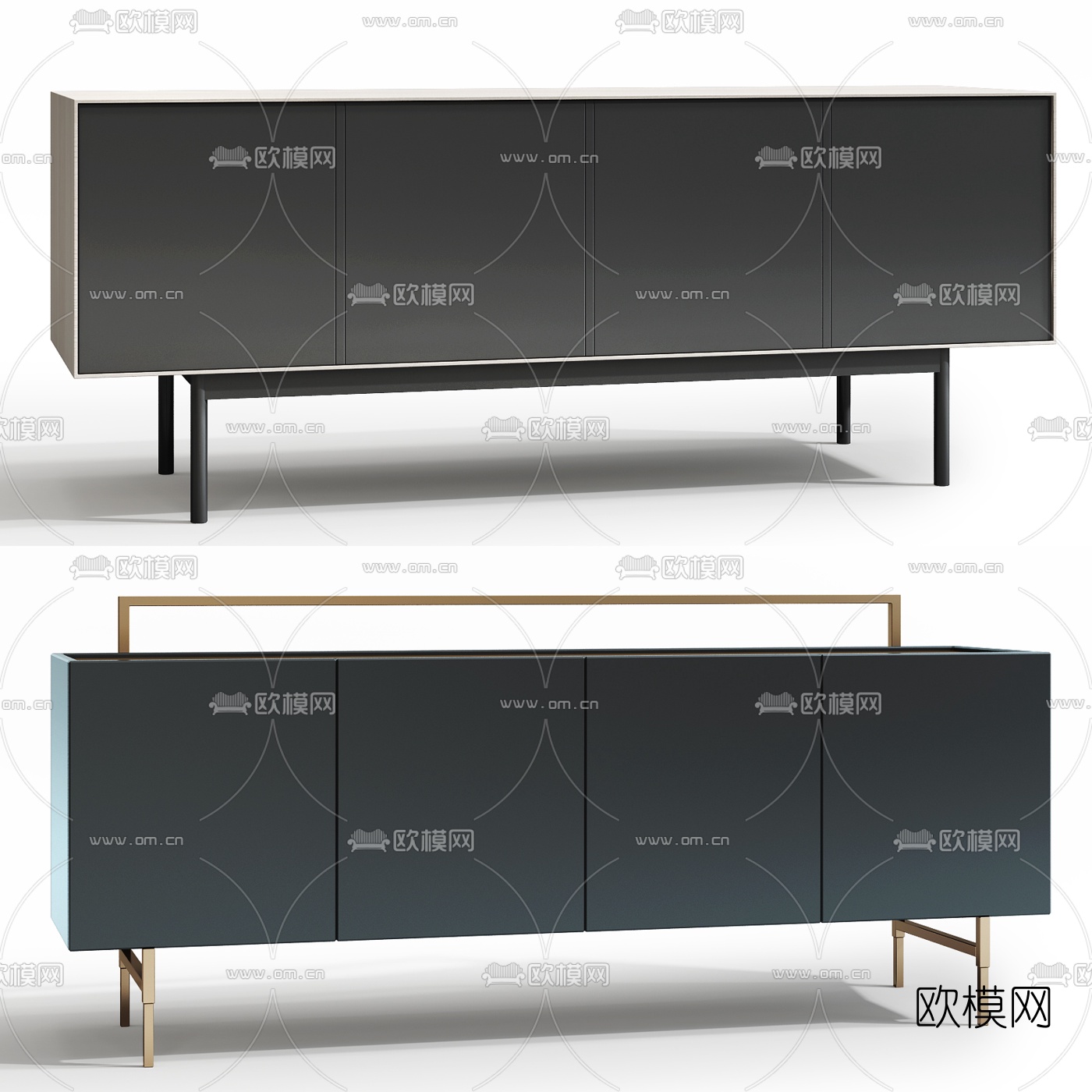 现代简约电视柜3d模型-免费3dmax模型库-欧模网