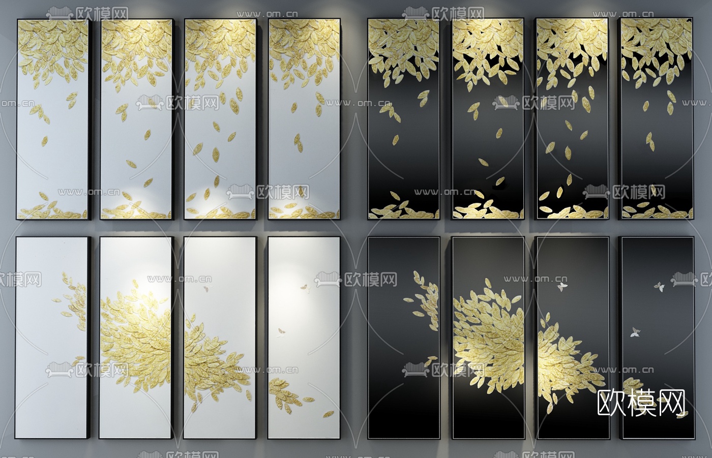 现代装饰挂画相框3d模型