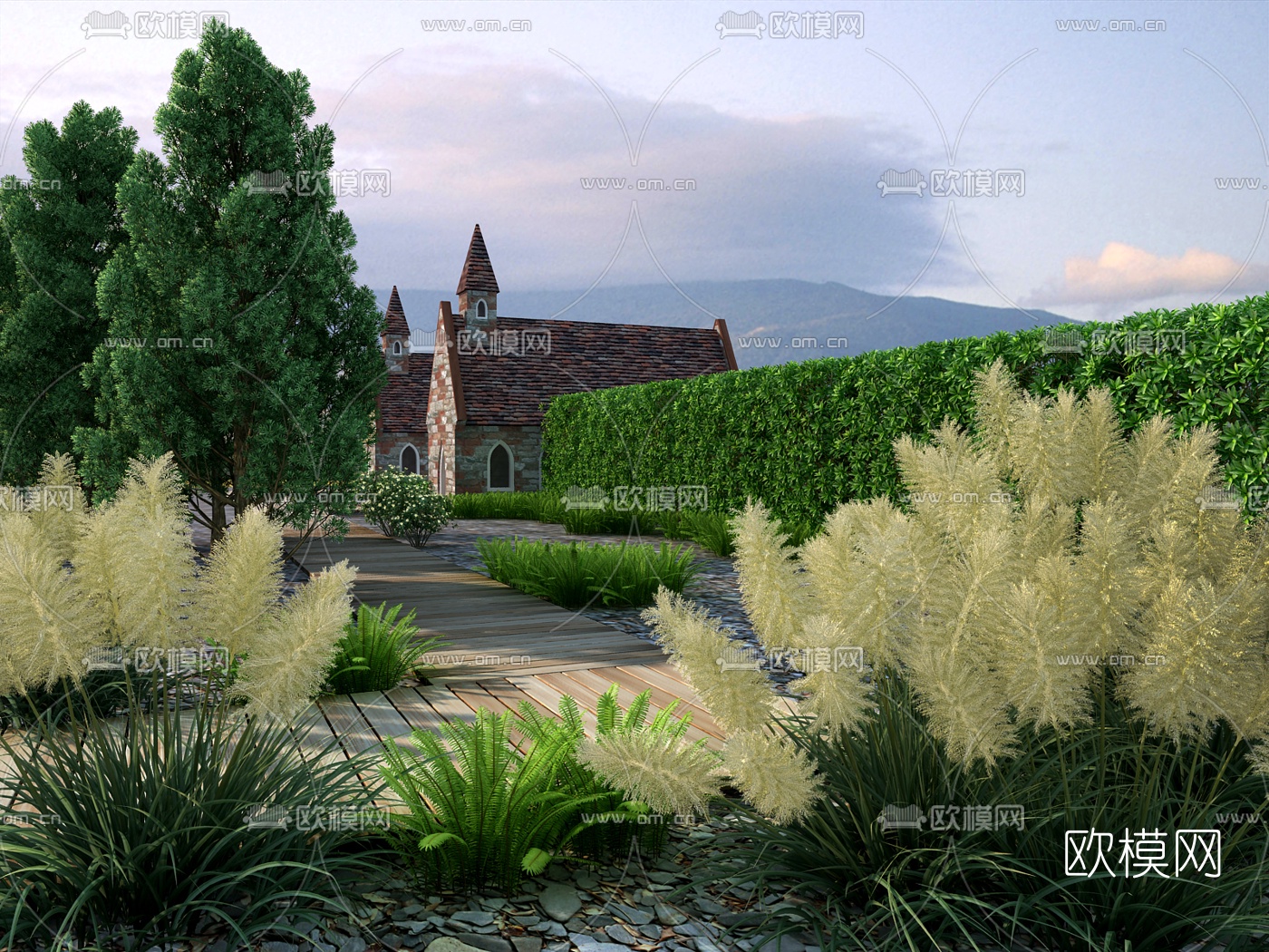 现代园林景观3d模型