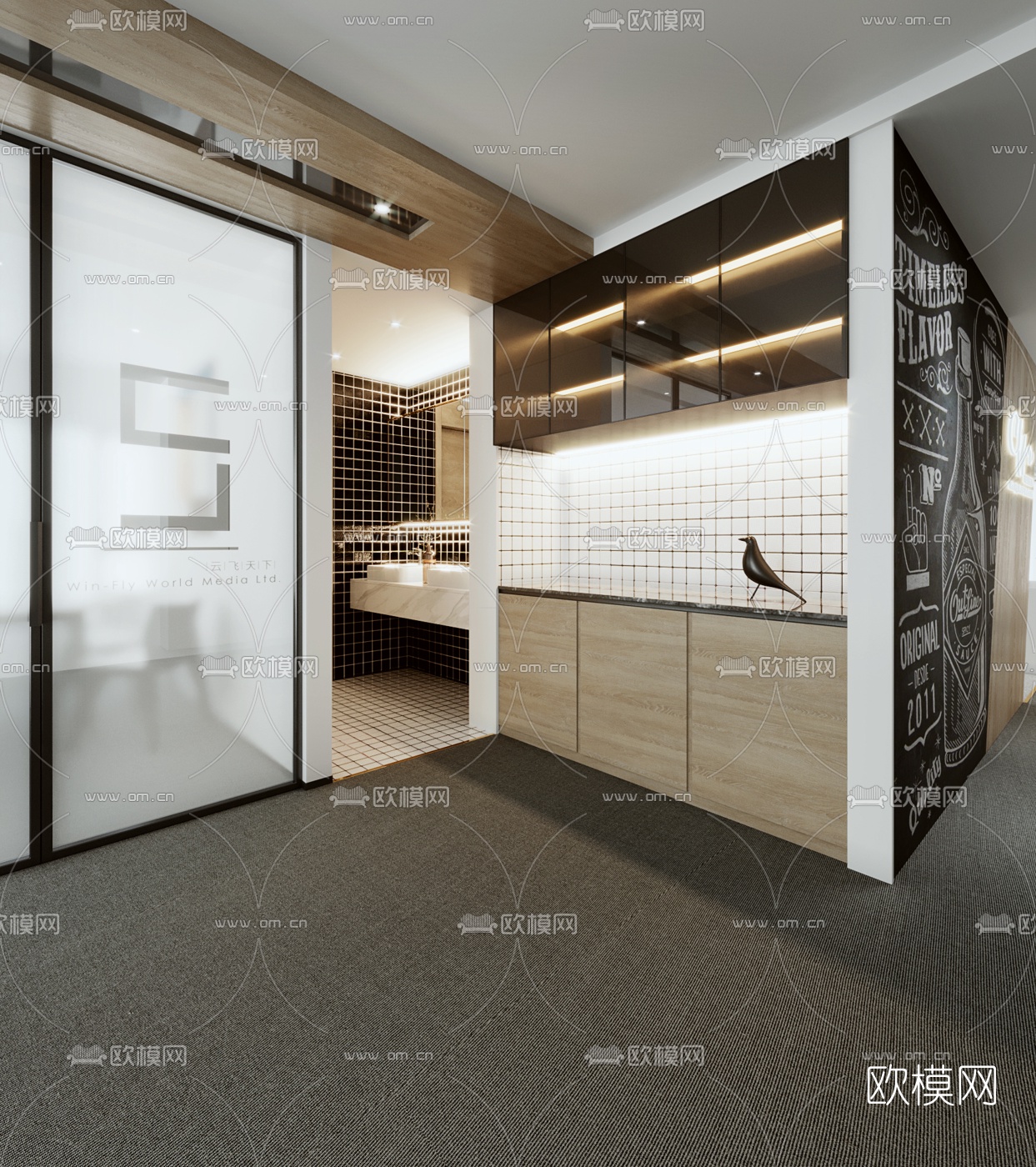 现代走廊过道3d模型