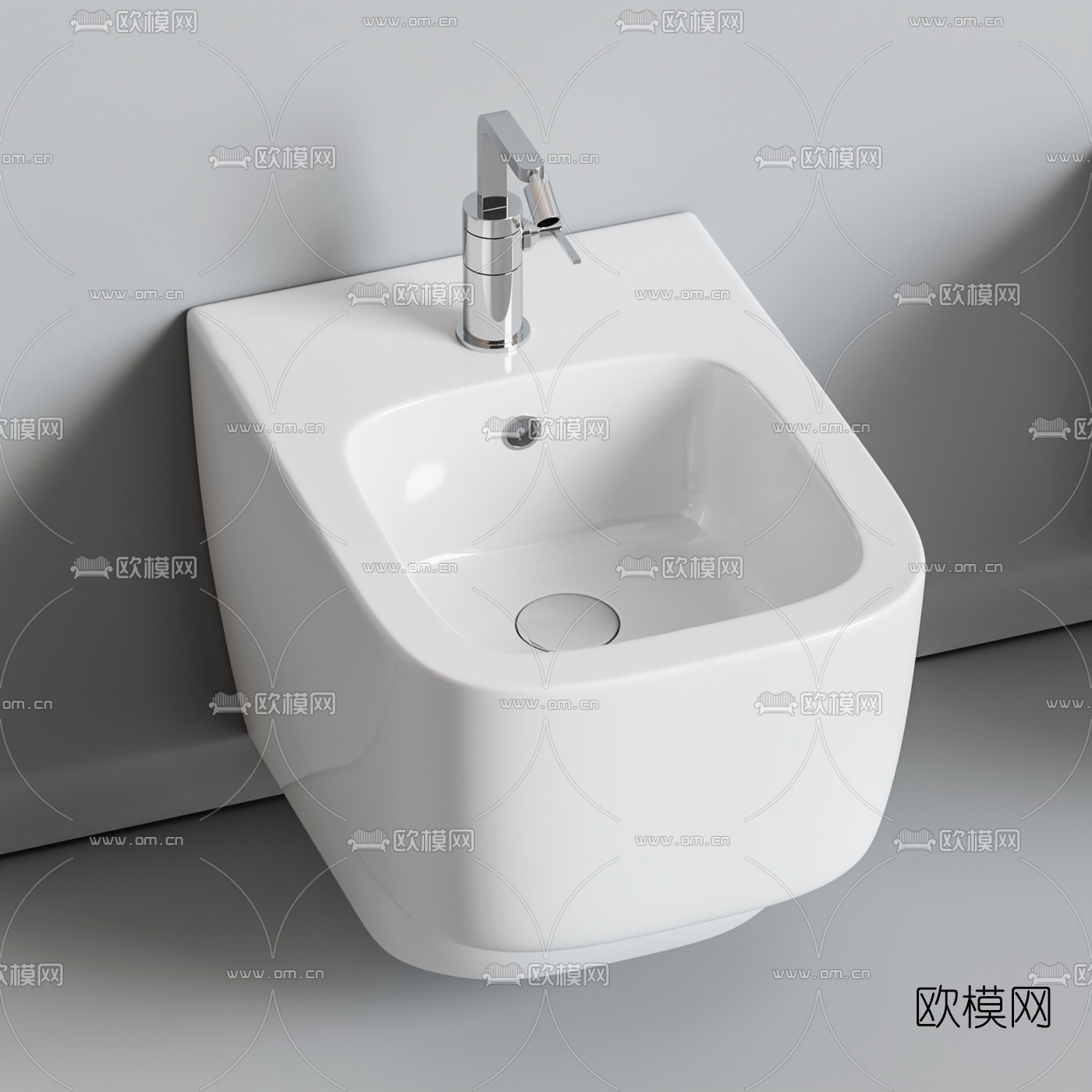 现代马桶坐便器3d模型