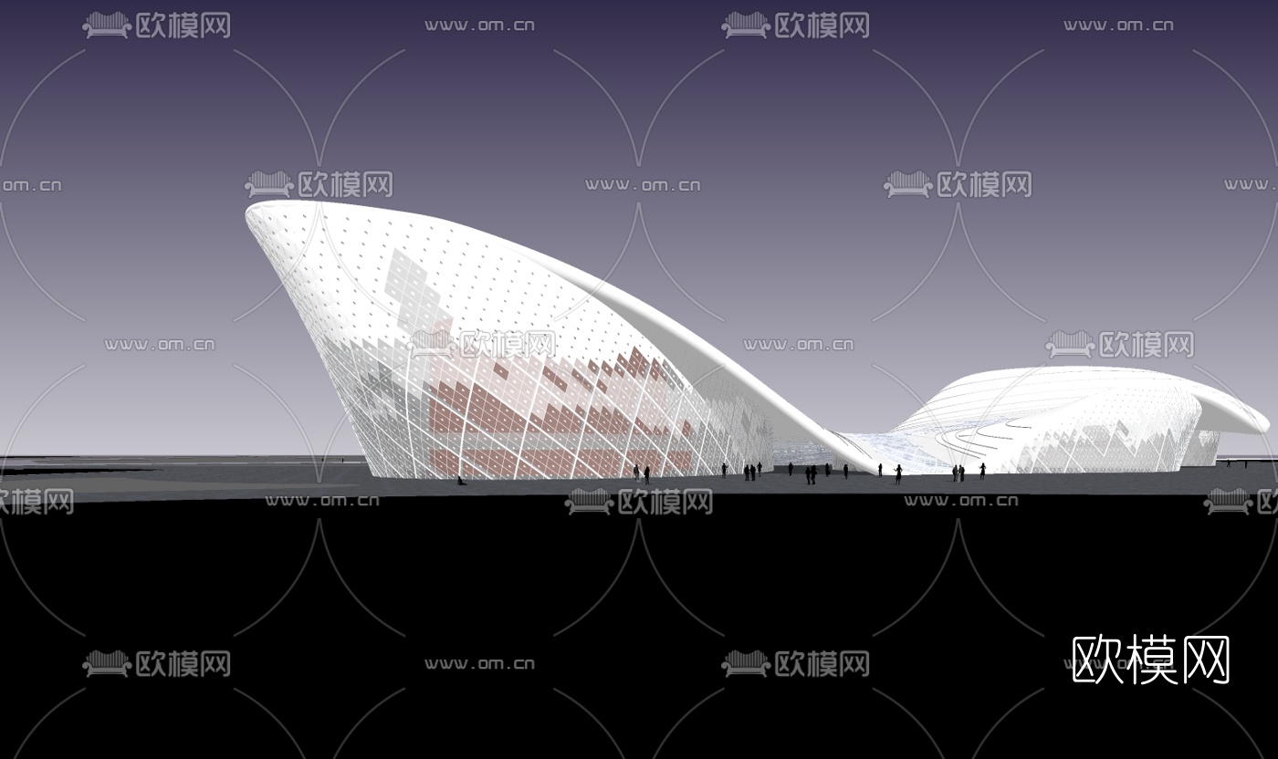 现代博物馆su模型下载（渲染图3）
